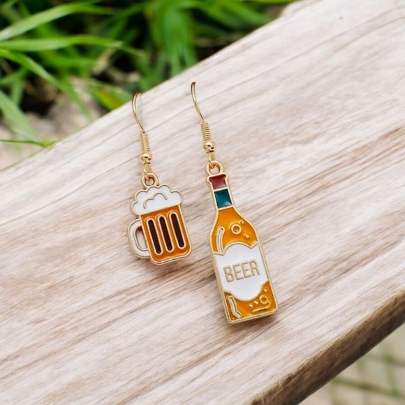 Boutique Jewelry - “Beer Thirty” Earrings, NWT